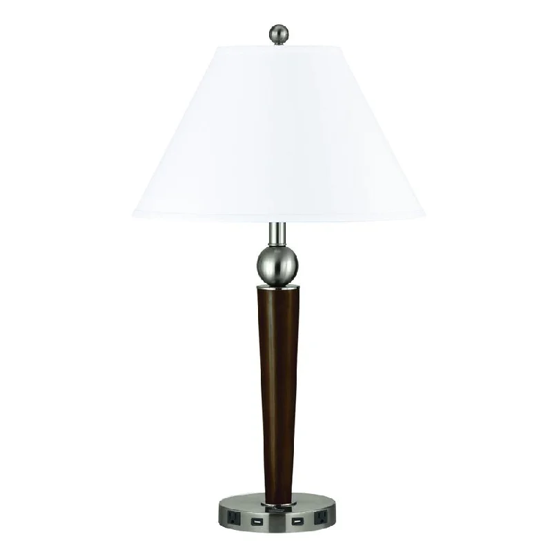 mid century modern table lamps with iconic designs for a stylish studymid century modern table lamps with iconic designs for a stylish study100W Metal Night Stand Lamp With 2 Usb And 2 Power Outlets, On Off Rocker Base Switch, La8005Ns6Rbs By Cal Lighting
