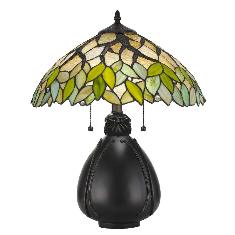 victorian style table lamps with ornate details for traditional homesvictorian style table lamps with ornate details for traditional homes2 Bulb Tiffany Table Lamp With Leaf Design Glass Shade, Multicolor By Benzara