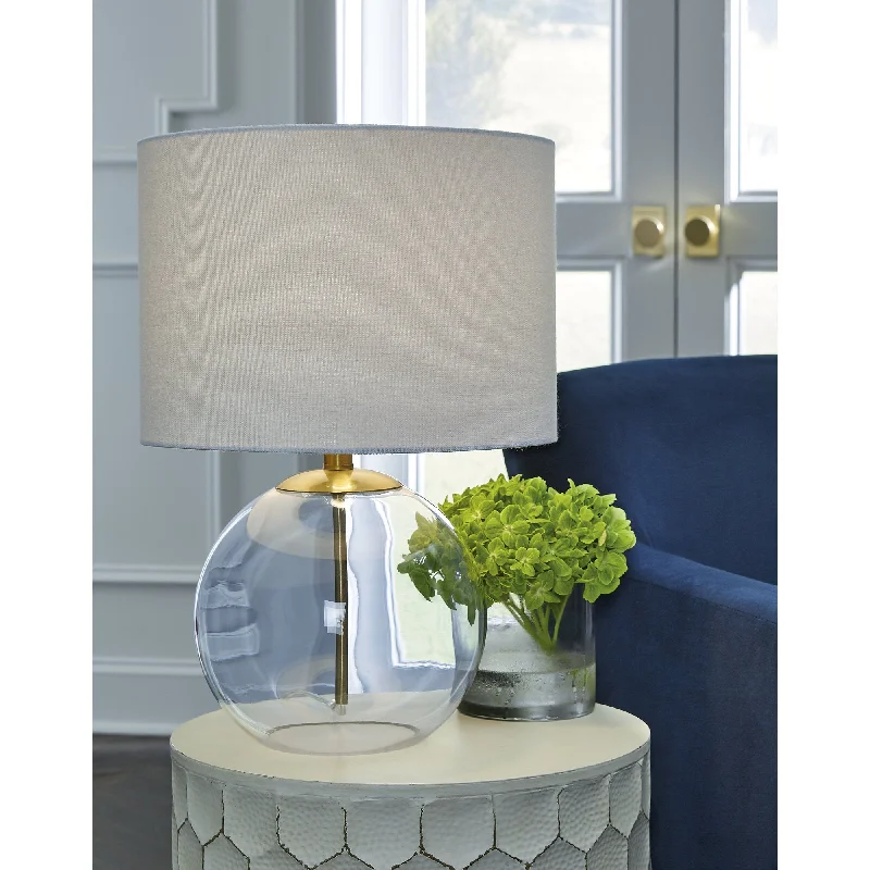 ceramic table lamps with hand painted designs for an artistic touchceramic table lamps with hand painted designs for an artistic touchAshley Furniture Samder Clear & Brass Glass Table Lamp - 14"W x 14"D x 21"H