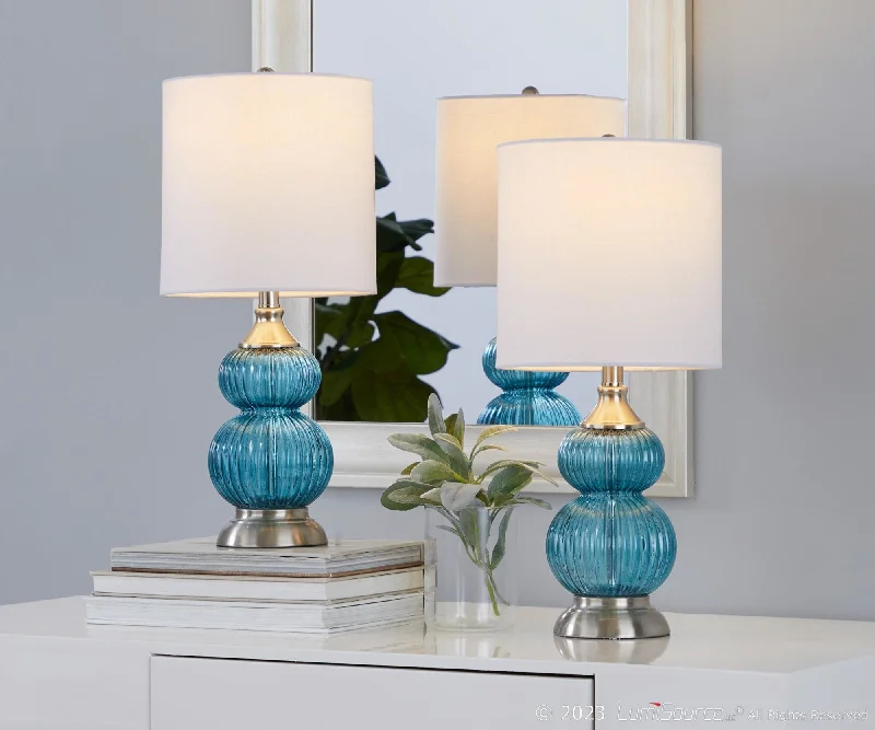 fabric table lamps with a linen shade for a relaxed and breathable lookfabric table lamps with a linen shade for a relaxed and breathable lookBelle 20" Glass Accent Lamp - Set of 2 By LumiSource - GTG21-BELLE BUBNIW2
