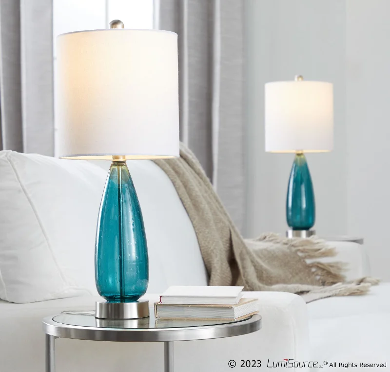 coastal style table lamps with nautical elements for beach housescoastal style table lamps with nautical elements for beach housesBottega 22" Glass Accent Lamp - Set of 2 By LumiSource - GTG22-BTTGA BUBNIW2