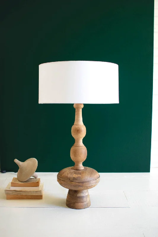 industrial style table lamps with exposed bulbs for loft apartmentsindustrial style table lamps with exposed bulbs for loft apartmentsCarved Wooden Table Lamp With Of White Barrel Shade By Kalalou
