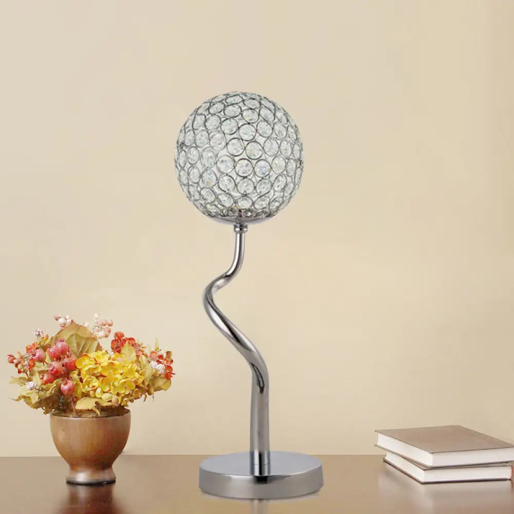 rustic farmhouse table lamps for cozy kitchensrustic farmhouse table lamps for cozy kitchensMary - Contemporary Chrome Globe Nights and Lamp Contemporary Inserted Crystal LED Bedroom Table Light