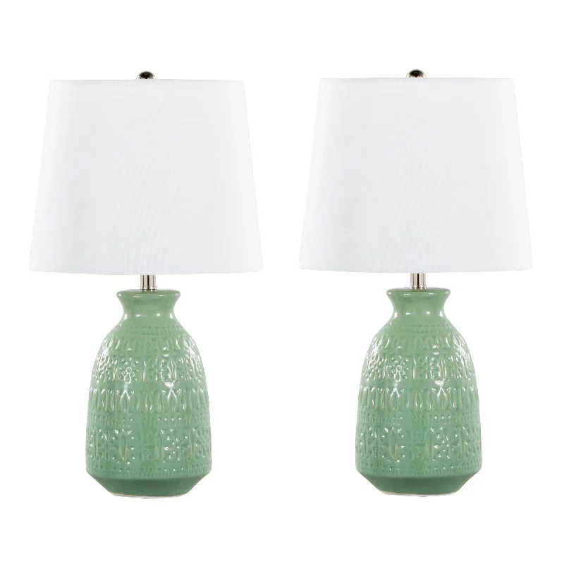 coastal style table lamps with nautical elements for beach housescoastal style table lamps with nautical elements for beach housesClaudia 20" Ceramic Accent Lamp - Set of 2 By LumiSource - GTE20-CLAUDIA GNPNIW2