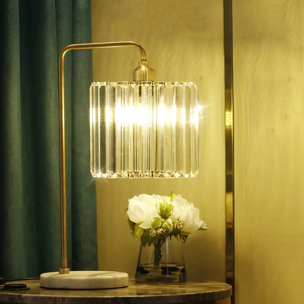 leather table lamps with a distressed texture for a rugged charmleather table lamps with a distressed texture for a rugged charmMuscida - Clear Drum Shade Night Table Light Simplicity Clear Faceted Crystal 1 Light Bedroom Nightstand Lamp