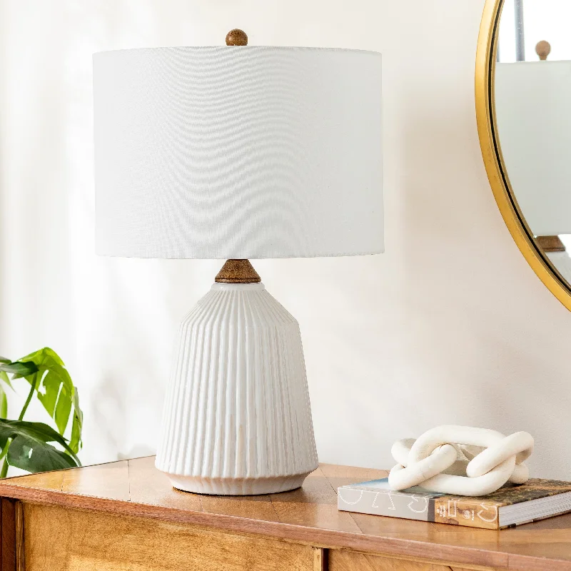fabric table lamps with a linen shade for a relaxed and breathable lookfabric table lamps with a linen shade for a relaxed and breathable lookElesa Modern Ceramic Table Lamp - 26"H x 15"W x 15"D