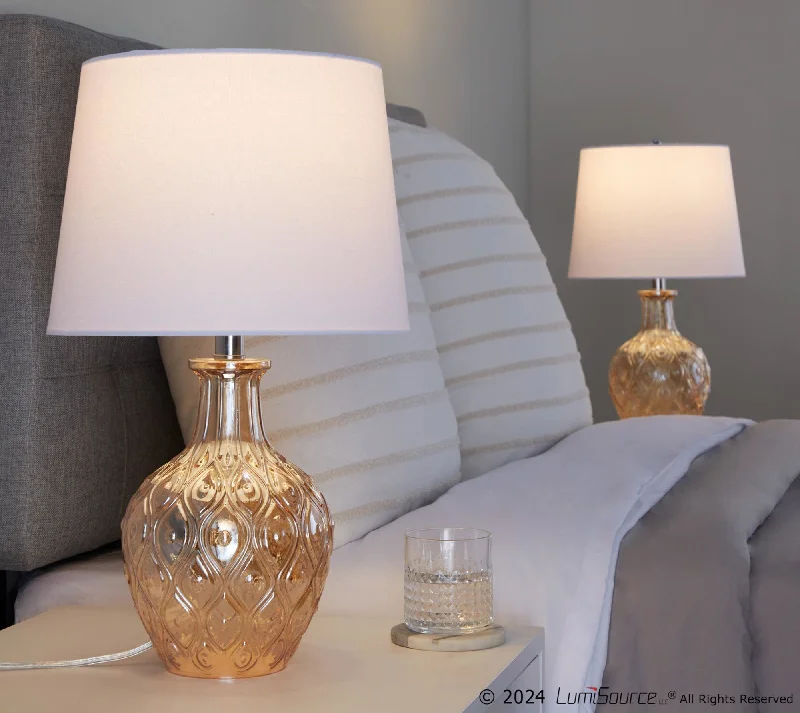 asian inspired table lamps with bamboo accents for a zen atmosphereasian inspired table lamps with bamboo accents for a zen atmosphereGloria Round 20" Glass Accent Lamp - Set of 2 By LumiSource - GTG21-GLORIARN CRCHRW2