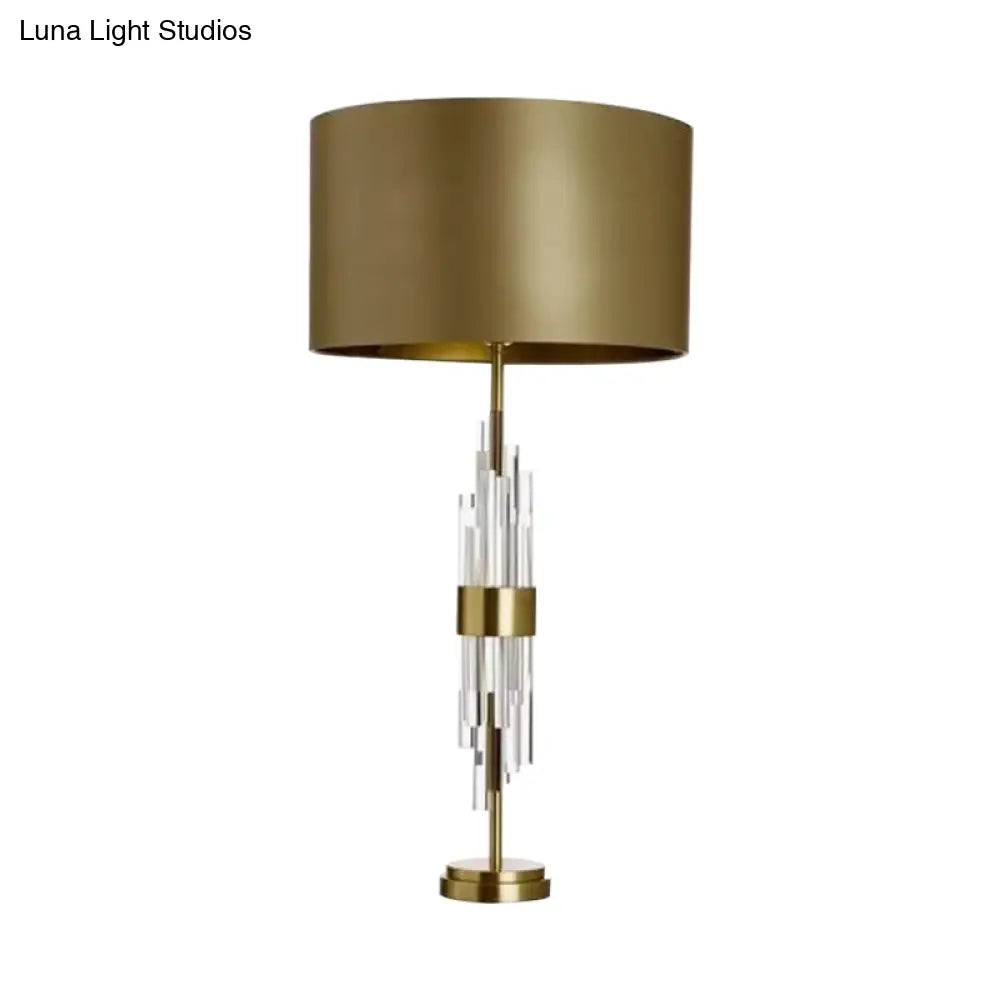 gothic style table lamps with dark finishes for a mysterious lookgothic style table lamps with dark finishes for a mysterious lookMinimalist Gold Drum Table Light - 1-Light 13"/15" Wide Nightstand Lamp with Crystal Accent