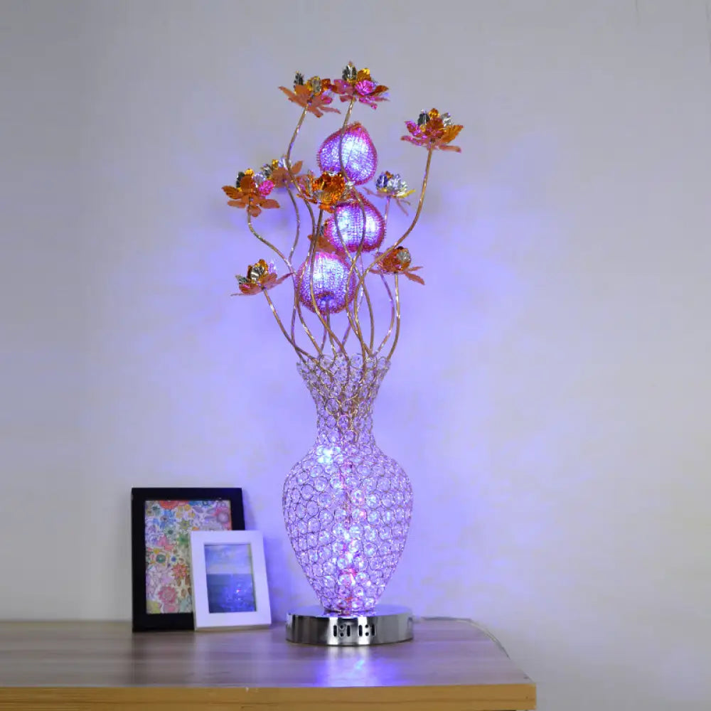 crystal table lamps with dazzling prisms for a glamorous effectcrystal table lamps with dazzling prisms for a glamorous effectAubrey - Gold Gold LED Table Lighting Art Decor Crystal Embedded Pineapple-Like Blossom Nightstand Lamp