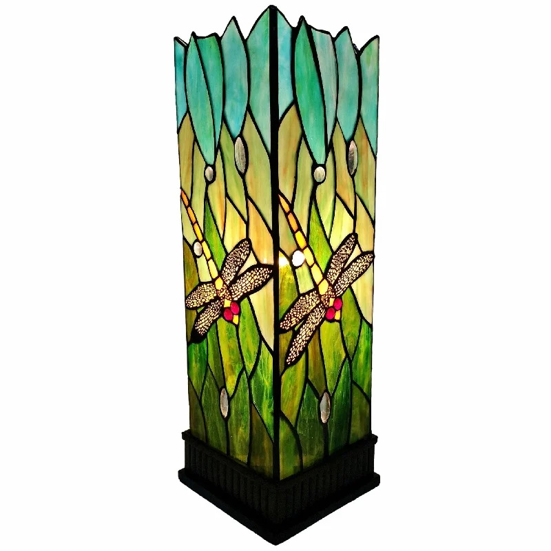fabric table lamps with a linen shade for a relaxed and breathable lookfabric table lamps with a linen shade for a relaxed and breathable lookHomeRoots 18" Dark Brown Table Lamp With Green and Black Shade - 12