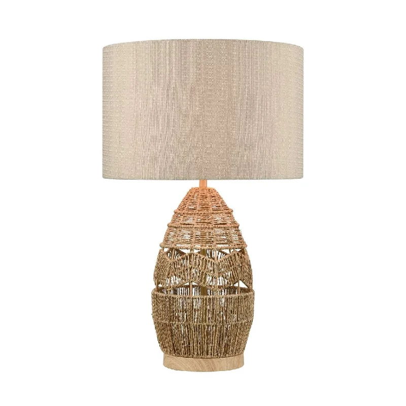 leather table lamps with a distressed texture for a rugged charmleather table lamps with a distressed texture for a rugged charmHusk Table Lamp in Natural Finish with Mushroom Linen Shade ELK Home