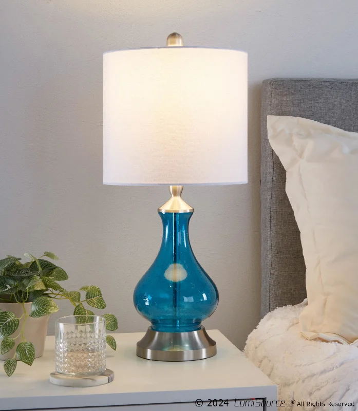 marble table lamps with a luxurious veined pattern for high end decormarble table lamps with a luxurious veined pattern for high end decorJasmine 22" Glass Accent Lamp By LumiSource - GTG22-JASMN BUBNIW