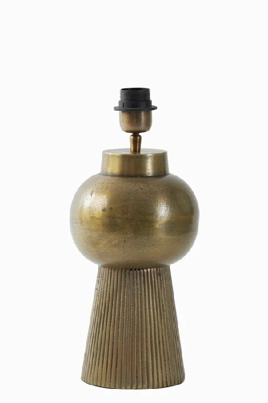 wooden table lamps with natural grain for a warm and organic feelwooden table lamps with natural grain for a warm and organic feelLamp base 18x33 cm SHAKA antique bronze