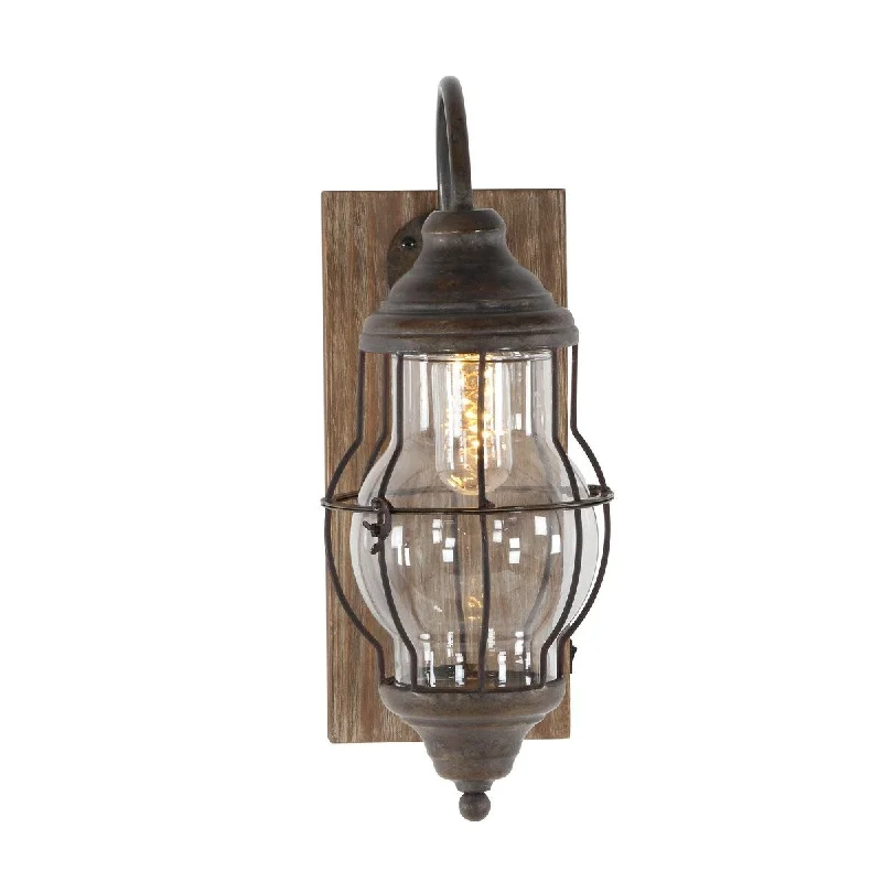 rustic farmhouse table lamps for cozy kitchensrustic farmhouse table lamps for cozy kitchensMetal Battery Operated Room Accent Lamp with Included Fixed LED Light - Brown - Roche River Decor