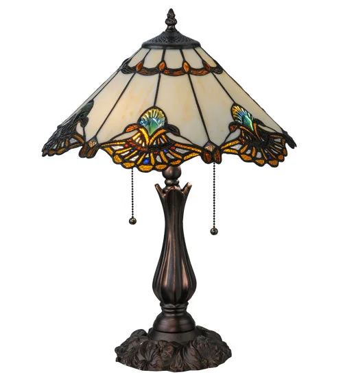 fabric table lamps with a linen shade for a relaxed and breathable lookfabric table lamps with a linen shade for a relaxed and breathable lookMeyda Lighting 144058 21"H Shell with Jewels Table Lamp
