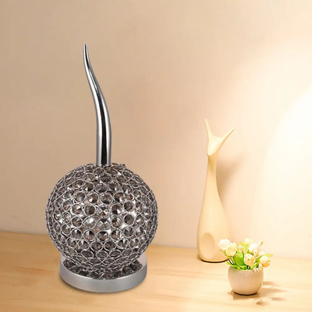 victorian style table lamps with ornate details for traditional homesvictorian style table lamps with ornate details for traditional homesCamilla - Beveled Modern Globe Table Lamp Beveled Crystal Prism LED Night Table Lamp in Brushed Chrome