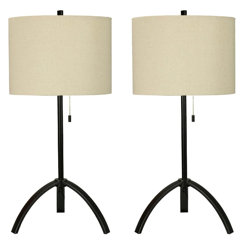 asian inspired table lamps with bamboo accents for a zen atmosphereasian inspired table lamps with bamboo accents for a zen atmospherePair of 27in Black Metal Table Lamp with Decorator Shade