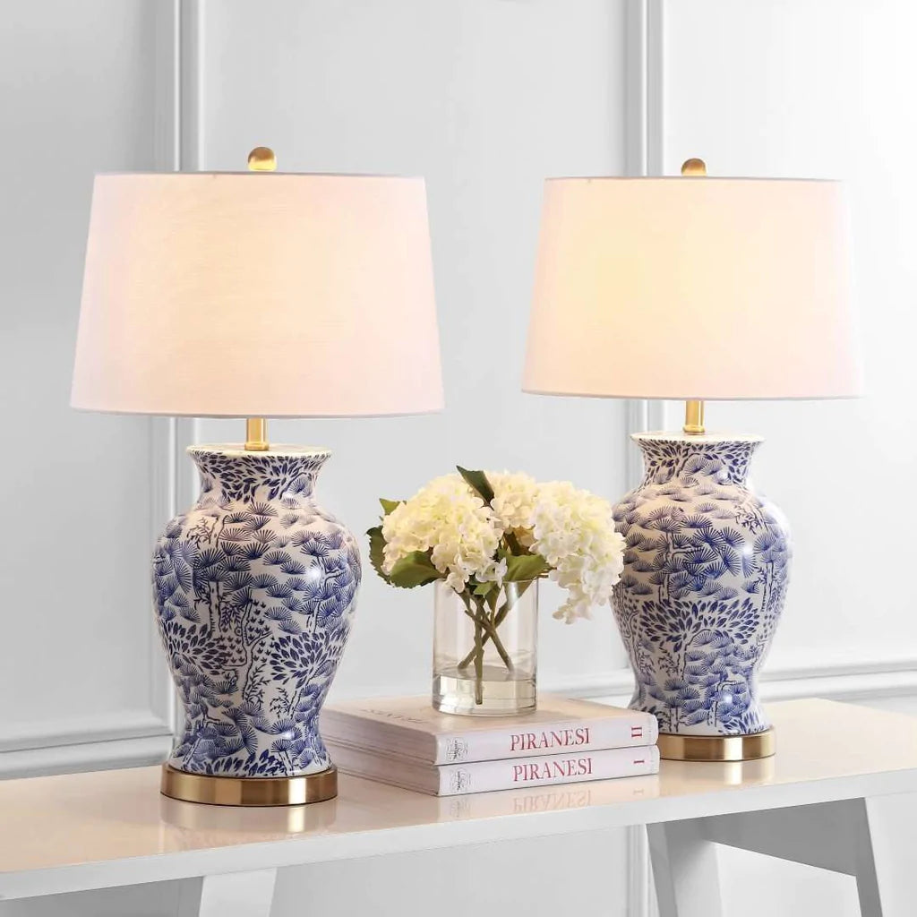 rustic farmhouse table lamps for cozy kitchensrustic farmhouse table lamps for cozy kitchensSafavieh Alona Table Lamp Set Of 2 - Blue