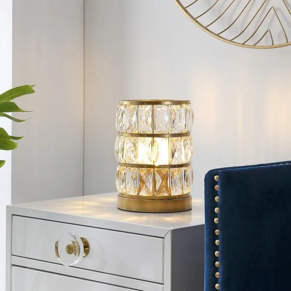 art deco table lamps with geometric shapes for a retro touchart deco table lamps with geometric shapes for a retro touchSafavieh Alva Acrylic Table Lamp - Brass