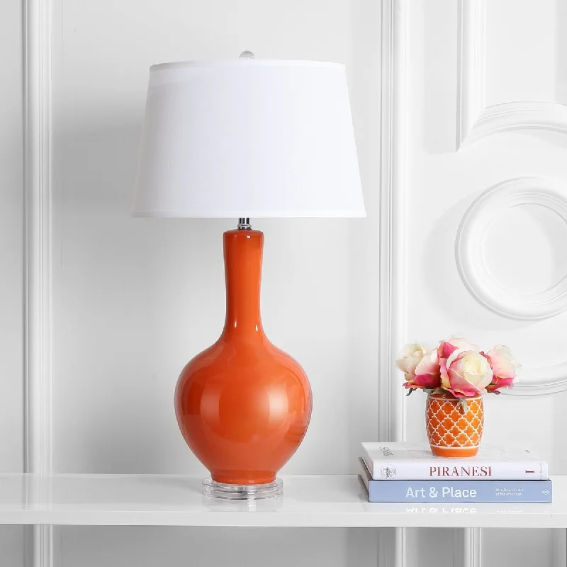 bohemian table lamps with colorful patterns for eclectic bedroomsbohemian table lamps with colorful patterns for eclectic bedroomsSafavieh Blanche 32-Inch H Gourd Lamp Set Of 2 - Orange