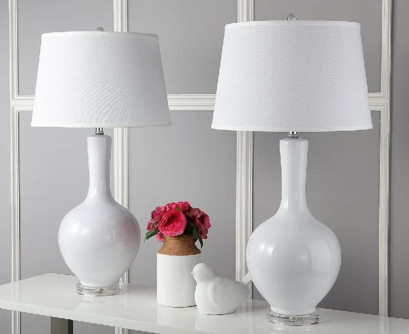gothic style table lamps with dark finishes for a mysterious lookgothic style table lamps with dark finishes for a mysterious lookSafavieh Blanche 32-Inch H Gourd Lamp Set Of 2 - White