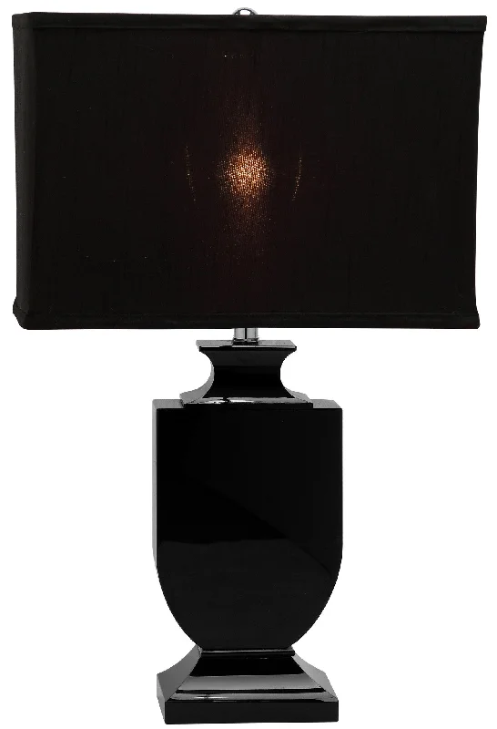 fabric table lamps with a linen shade for a relaxed and breathable lookfabric table lamps with a linen shade for a relaxed and breathable lookSafavieh Darcy Black Crystal Urn Lamp