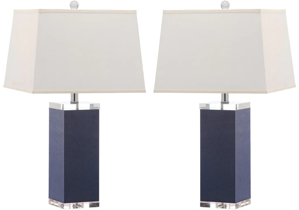 art deco table lamps with geometric shapes for a retro touchart deco table lamps with geometric shapes for a retro touchSafavieh Deco 27-Inch H Leather Table Lamp Set Of 2 - Navy