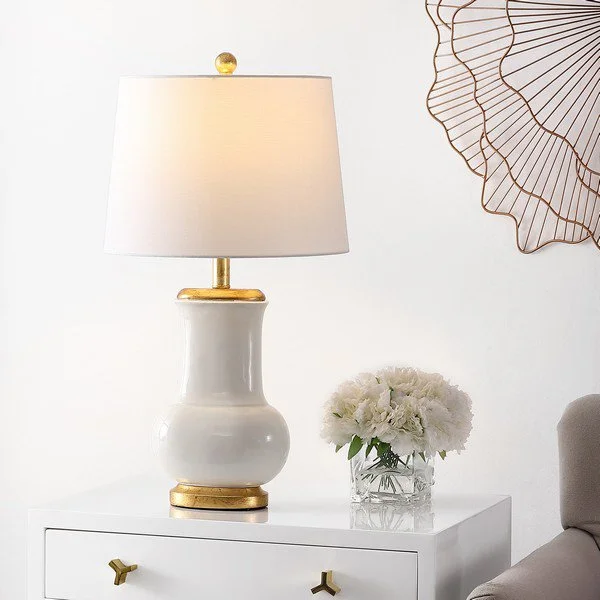 crystal table lamps with dazzling prisms for a glamorous effectcrystal table lamps with dazzling prisms for a glamorous effectSafavieh Emberson, 25 Inch, Ivory/Gold, Ceramic Table Lamp - Ivory