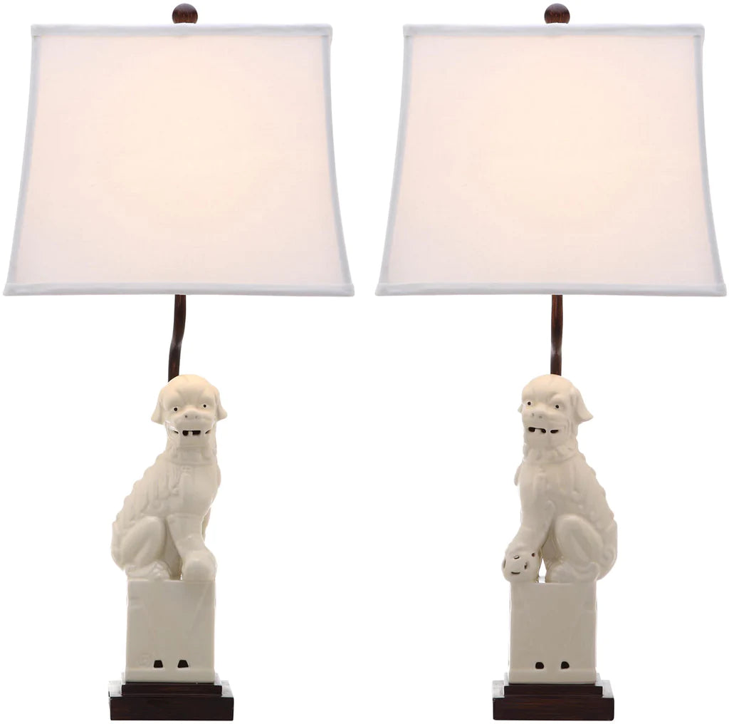 glass table lamps with a frosted surface for soft light diffusionglass table lamps with a frosted surface for soft light diffusionSafavieh Foo 28.5-Inch H Dog Table Lamp Set Of 2 - Cream