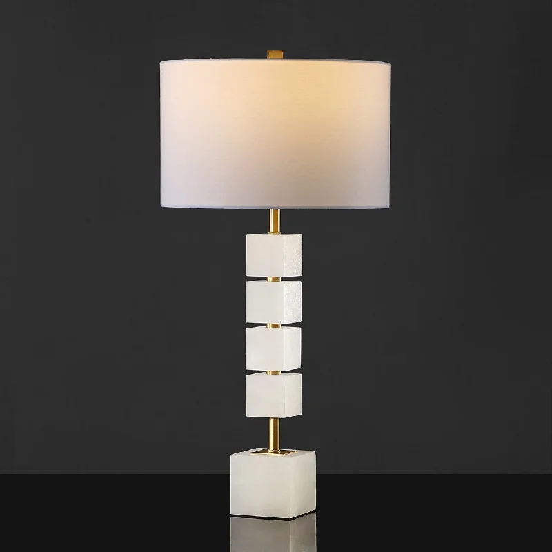 bohemian table lamps with colorful patterns for eclectic bedroomsbohemian table lamps with colorful patterns for eclectic bedroomsSafavieh Johnny Alabaster Table Lamp