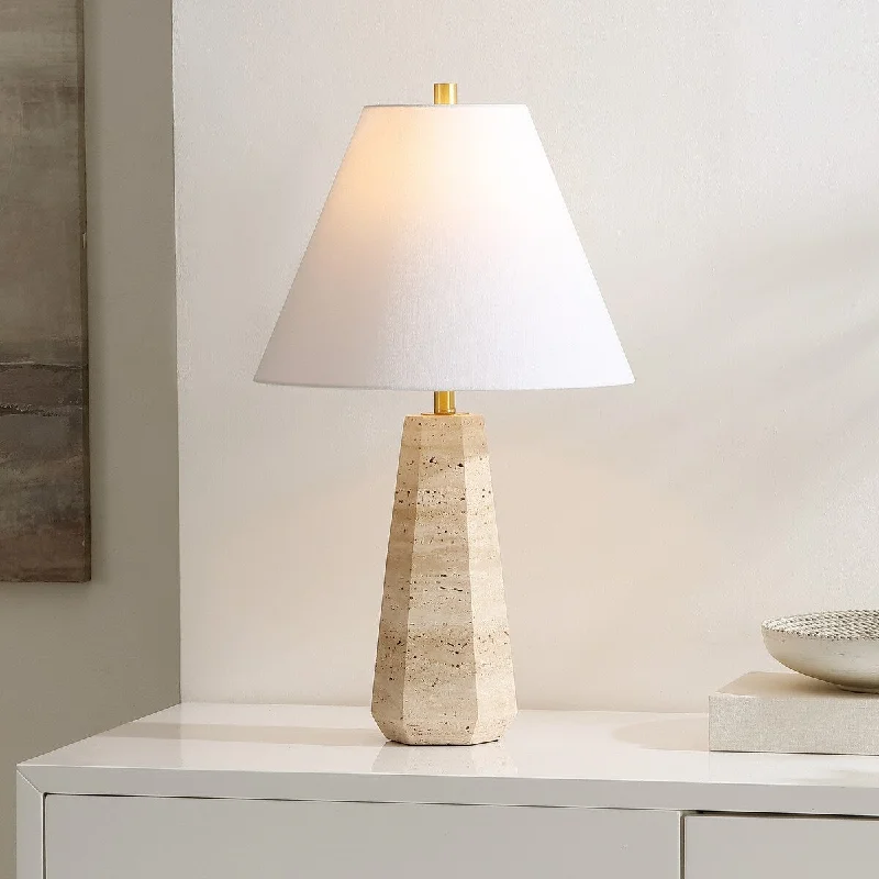 mid century modern table lamps with iconic designs for a stylish studymid century modern table lamps with iconic designs for a stylish studySAFAVIEH Lighting Aneliya Travertine 24-inch Table Lamp (LED Bulb Included) - 14 In. W x 14 In. D x 23.5 In. H - 14Wx14Dx24H