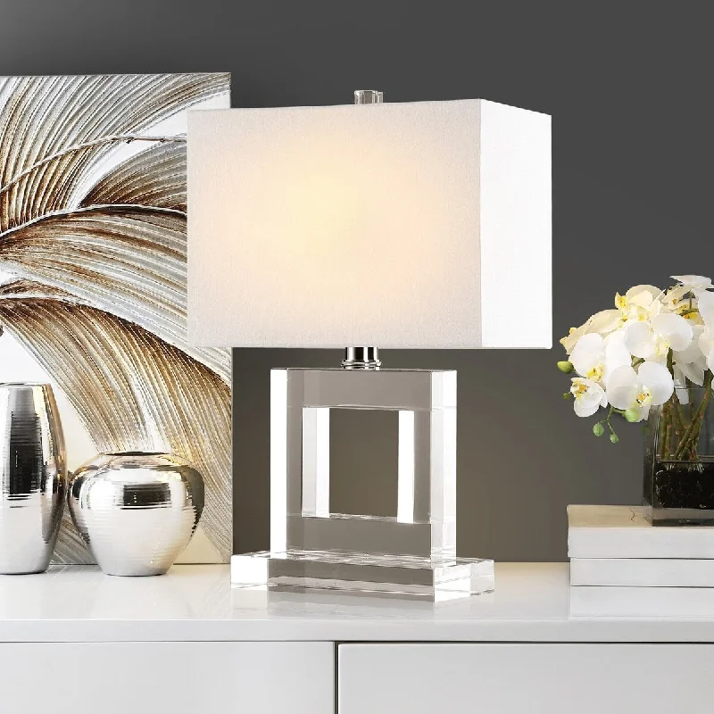 leather table lamps with a distressed texture for a rugged charmleather table lamps with a distressed texture for a rugged charmSAFAVIEH Lighting Brandi 21-inch Crystal Table Lamp - 14" W x 7" D x 21" H - 14Wx7Dx21H