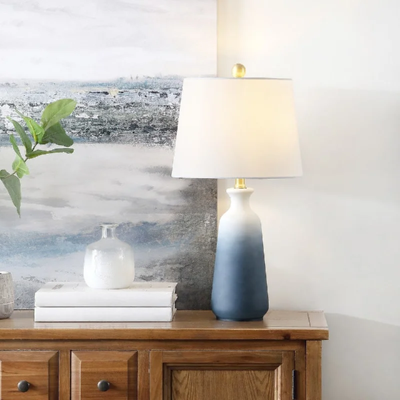 fabric table lamps with a linen shade for a relaxed and breathable lookfabric table lamps with a linen shade for a relaxed and breathable lookSafavieh Narem Table Lamp - White
