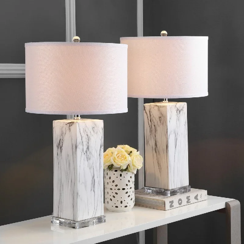 ceramic table lamps with hand painted designs for an artistic touchceramic table lamps with hand painted designs for an artistic touchSafavieh Olympia Marble Table Lamp Set Of 2 - Black