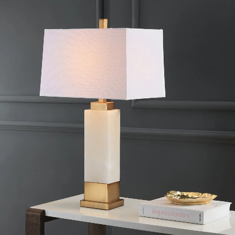 rustic farmhouse table lamps for cozy kitchensrustic farmhouse table lamps for cozy kitchensSafavieh Rozella Alabaster 29.5-Inch H Table Lamp - White