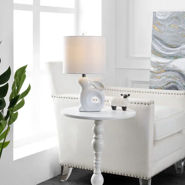 metal table lamps with a matte black finish for a sleek appearancemetal table lamps with a matte black finish for a sleek appearanceSafavieh Ruby Rabbit Lamp - White