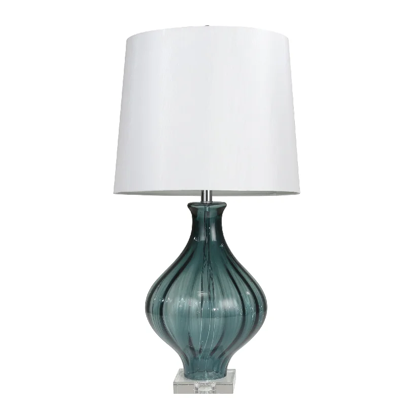 wooden table lamps with natural grain for a warm and organic feelwooden table lamps with natural grain for a warm and organic feelSagebrook Home Art Glass 32`` Table Lamp, Blue