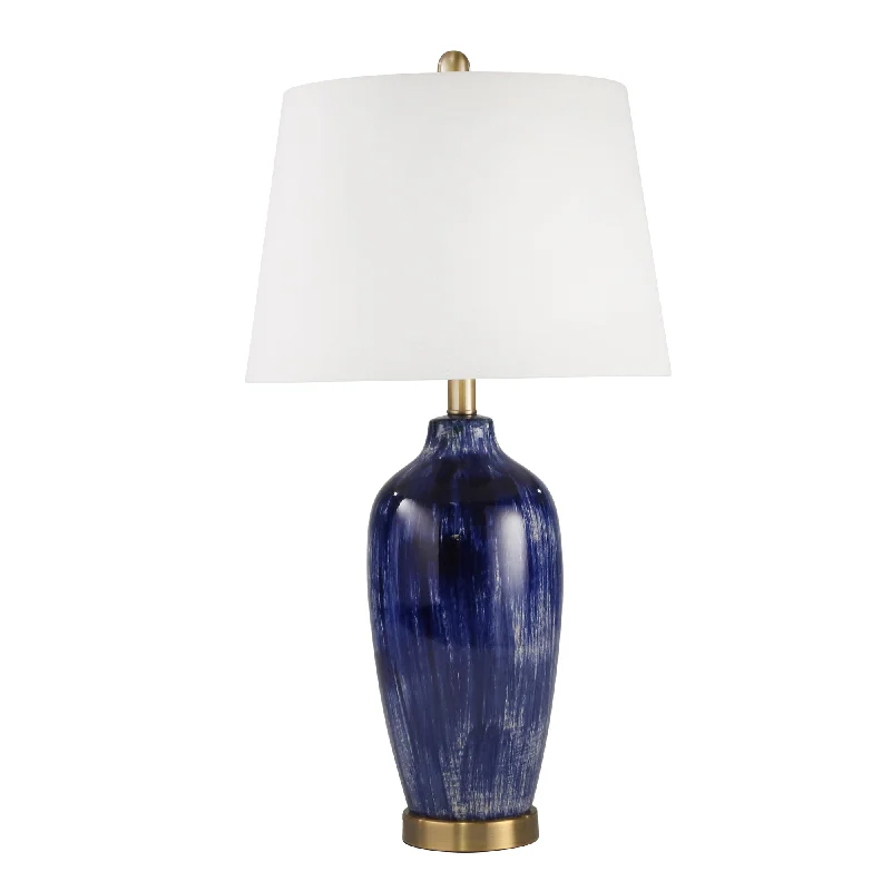 leather table lamps with a distressed texture for a rugged charmleather table lamps with a distressed texture for a rugged charmSagebrook Home Ceramic 28`` Ginger Jar Table Lamp, Blue