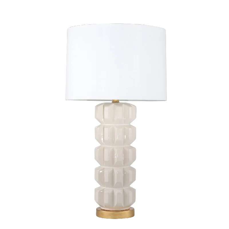 marble table lamps with a luxurious veined pattern for high end decormarble table lamps with a luxurious veined pattern for high end decorSagebrook Home Ceramic 28`` Stacked Table Lamp, White/Gold