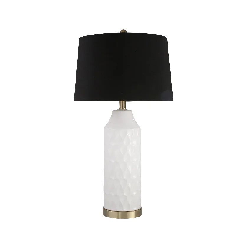 metal table lamps with a matte black finish for a sleek appearancemetal table lamps with a matte black finish for a sleek appearanceSagebrook Home Ceramic 29`` Cylinder Table Lamp, White