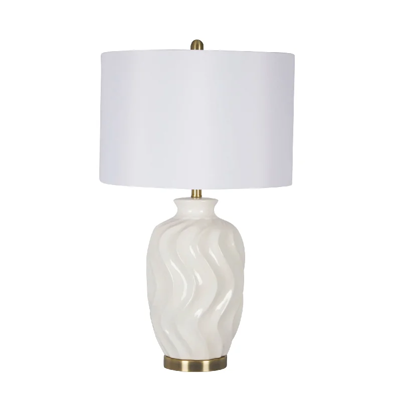 rustic farmhouse table lamps for cozy kitchensrustic farmhouse table lamps for cozy kitchensSagebrook Home Ceramic 30`` Wave Table Lamp, White