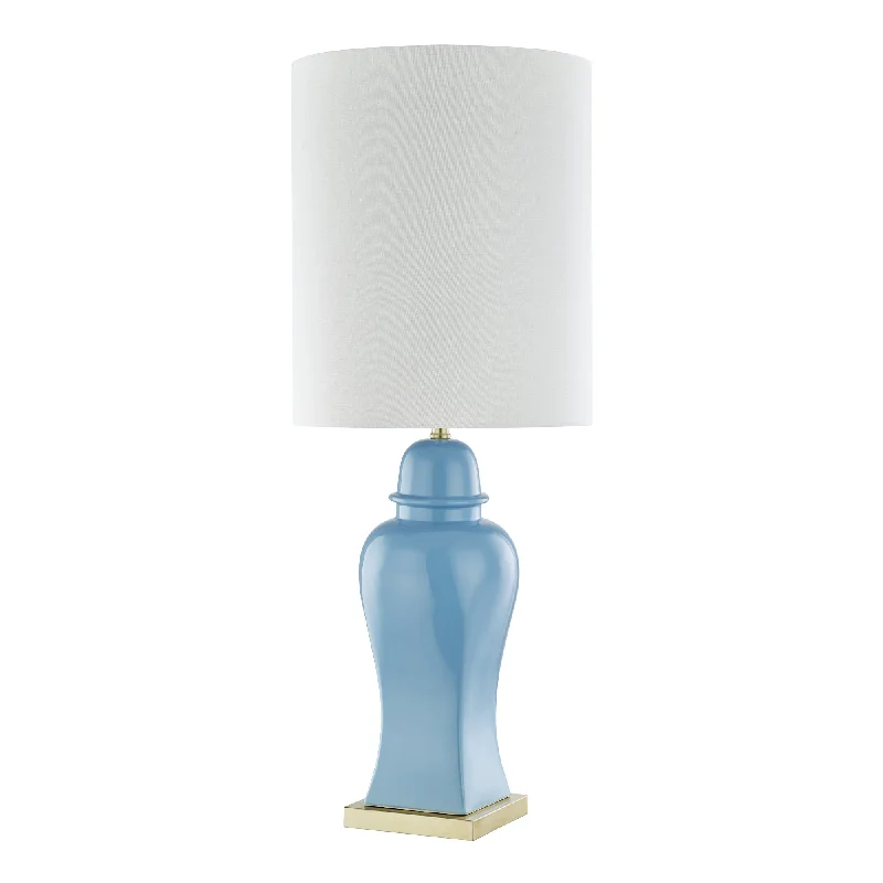 coastal style table lamps with nautical elements for beach housescoastal style table lamps with nautical elements for beach housesSagebrook Home Ceramic 38`` Temple Jar Table Lamp, Light Blue