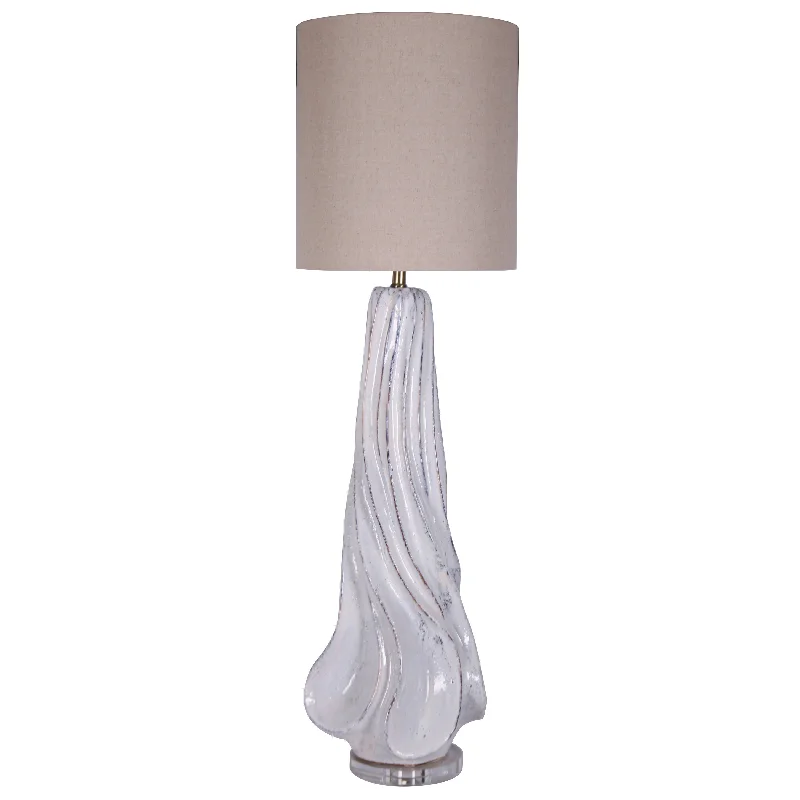 metal table lamps with a matte black finish for a sleek appearancemetal table lamps with a matte black finish for a sleek appearanceSagebrook Home Ceramic 46.5`` Abstract Table Lamp, White