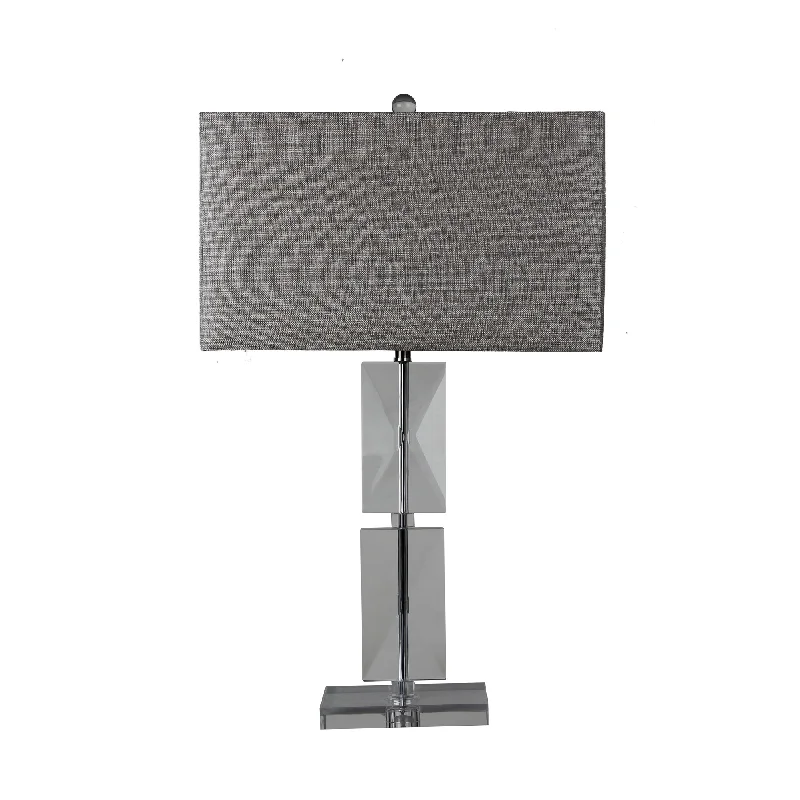 fabric table lamps with a linen shade for a relaxed and breathable lookfabric table lamps with a linen shade for a relaxed and breathable lookSagebrook Home Crystal 30`` Table Lamp, Clear/Gray