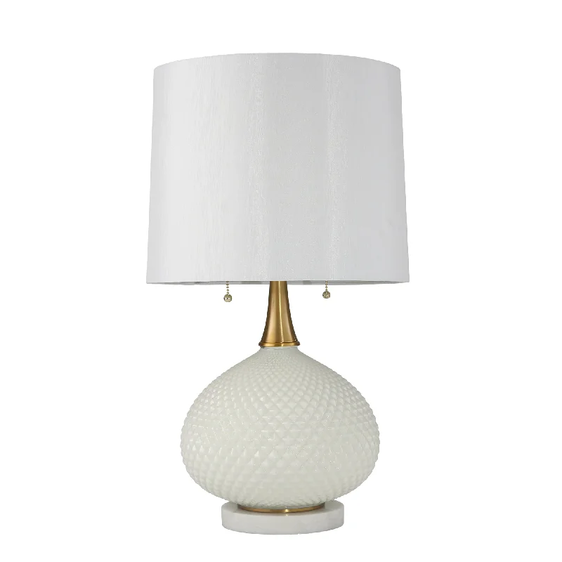 mid century modern table lamps with iconic designs for a stylish studymid century modern table lamps with iconic designs for a stylish studySagebrook Home 50007-04 27" Cut Glass Round Table Lamp with Twin Pull, White