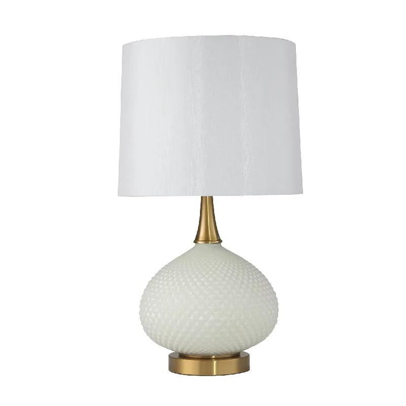 metal table lamps with a matte black finish for a sleek appearancemetal table lamps with a matte black finish for a sleek appearanceSagebrook Home 50007-01 27" Cut Glass Round Table Lamp with Usb, White