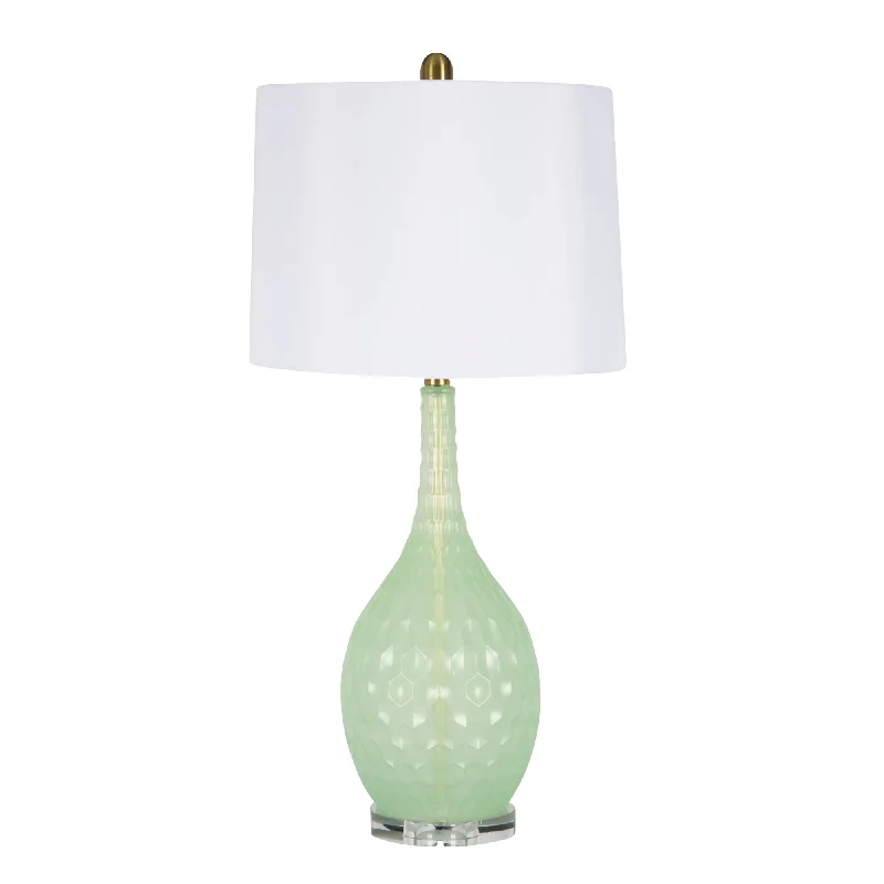 marble table lamps with a luxurious veined pattern for high end decormarble table lamps with a luxurious veined pattern for high end decorSagebrook Home Cut Glass 30`` Table Lamp, Green