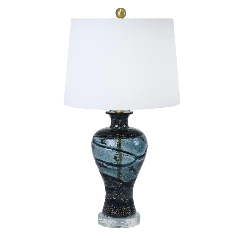 leather table lamps with a distressed texture for a rugged charmleather table lamps with a distressed texture for a rugged charmSagebrook Home 50461 19" Glass Table Lamp, Blue Mix