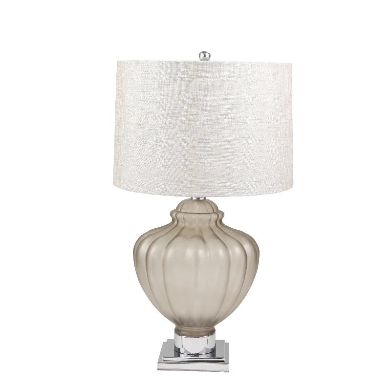 wooden table lamps with natural grain for a warm and organic feelwooden table lamps with natural grain for a warm and organic feelSagebrook Home Glass 31`` ``Pumpkin`` Table Lamp, Matte Gray