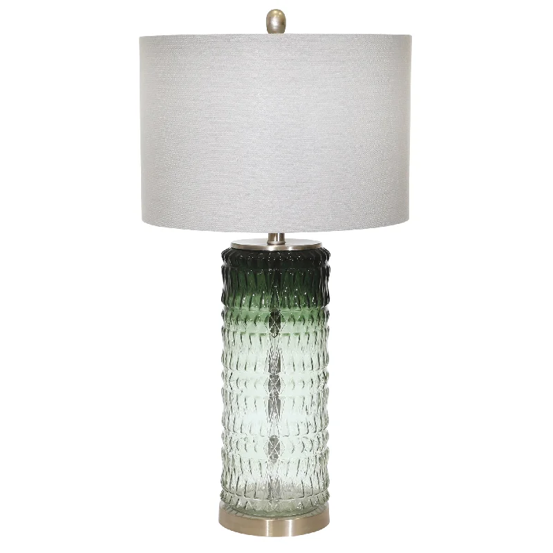 fabric table lamps with a linen shade for a relaxed and breathable lookfabric table lamps with a linen shade for a relaxed and breathable lookSagebrook Home 50226 31" Glass Textured Table Lamp, Green